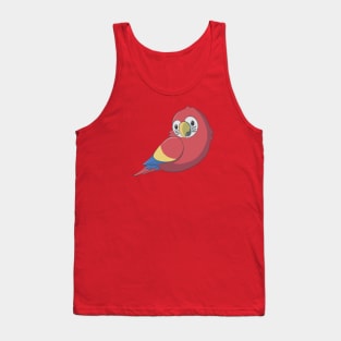 Cute fluffy scarlet macaw Tank Top